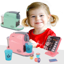 Load image into Gallery viewer, Coffee Shop Set with Coffee Maker Toy Menus Cash Register Toy Play Food Gift for Toddlers Boys Girls Aged 3+