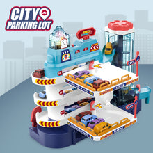 Load image into Gallery viewer, Garage Track Set with Music and Light Effects 3-story Parking Building with Electric Elevator Toys Vehicle Garages Great Present for Kids