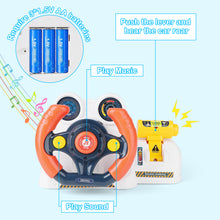 Load image into Gallery viewer, Car Garage Tracks Simulation Steering Wheel Toy Set Vehicle Playsets with Musical Puzzle Car Tracks Gifts for Child