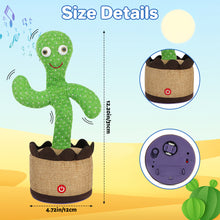 Load image into Gallery viewer, Talking Cactus Toy Singing Cactus Voice Recorder Baby Toys  Plush Cactus Educational Toys Repeats What You Say Learning Toys