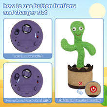 Load image into Gallery viewer, Talking Cactus Toy Singing Cactus Voice Recorder Baby Toys  Plush Cactus Educational Toys Repeats What You Say Learning Toys