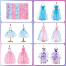 Load image into Gallery viewer, Fashion Designer Kit for Kids, Arts and Crafts Sewing Kits for Girls, Princess Fashion Design Doll Clothes Outfits Hand Made Set for Kids