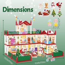 Load image into Gallery viewer, Christmas Doll House Playset, Dream House Pretend Doll House with Accessories Dolls House Garden Princess HouseBirthday Gifts (Two Floors)