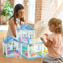 Load image into Gallery viewer, Portable Princess Doll House Playset Dream House Pretend Doll House with Accessories Great Gift for Girls for Birthday Christmas