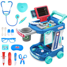 Load image into Gallery viewer, Multi-purpose Doctors Trolley Set for Kids Medical Centr Playsets Medical Tools Role Play Toy Educational Doctor Playset for Girls and Boys age 3-12