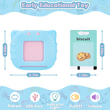 Load image into Gallery viewer, Talking Flash Cards Early Educational Toys Audible Flash Cards 224 Words Montessori Interactive Toy for Kids