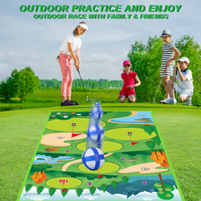 Load image into Gallery viewer, Outdoor Toy Golf Chipping Game Set with Golf Hitting Practice Mat for Kids