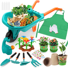Load image into Gallery viewer, Kids Gardening Playset – 17-Piece Set with Watering Can, Flower Pots, Tools, and Fun Accessories – Encourages Outdoor Exploration, Creativity & Learning for Toddlers – Perfect Birthday & Christmas Gift
