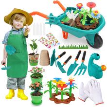 Load image into Gallery viewer, Kids Gardening Playset – 17-Piece Set with Watering Can, Flower Pots, Tools, and Fun Accessories – Encourages Outdoor Exploration, Creativity & Learning for Toddlers – Perfect Birthday & Christmas Gift