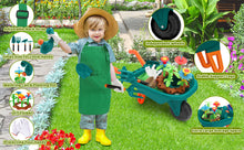 Load image into Gallery viewer, Kids Gardening Playset – 17-Piece Set with Watering Can, Flower Pots, Tools, and Fun Accessories – Encourages Outdoor Exploration, Creativity & Learning for Toddlers – Perfect Birthday & Christmas Gift