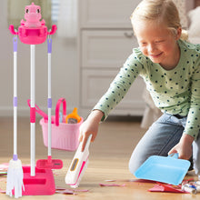 Load image into Gallery viewer, Household Cleaning Pretend Play Toy with Stand&Accessories Included 12 Pcs Toddlers Housekeeping Pretend Play Children Kit