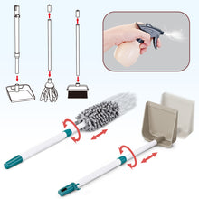 Load image into Gallery viewer, Household Cleaning Play Set with Broom Bucket Soap Bin Wet Floor Sign Dustpan Brush and Much More Included Great Fun for Kids