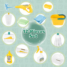 Load image into Gallery viewer, 12 pcs Housekeeping Cleaning Pretend Play Set Toy Gift for Kids