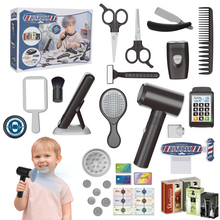 Load image into Gallery viewer, 37 PCS Stylist Hairdresser Hairdresser Role Play Set Hairdressing Set with Hair Dryer Electric Hair Clippers Razors Accessories Toys for Kids