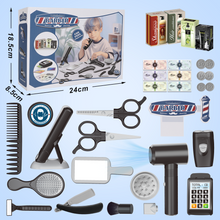 Load image into Gallery viewer, 37 PCS Stylist Hairdresser Hairdresser Role Play Set Hairdressing Set with Hair Dryer Electric Hair Clippers Razors Accessories Toys for Kids