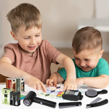 Load image into Gallery viewer, 37 PCS Stylist Hairdresser Hairdresser Role Play Set Hairdressing Set with Hair Dryer Electric Hair Clippers Razors Accessories Toys for Kids