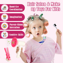 Load image into Gallery viewer, 50Pcs Kids Makeup Set Girls Styling Beauty Fashion Kit Pretend Hairdressing Salon Toy Set Makeup Accessories Playset For Children