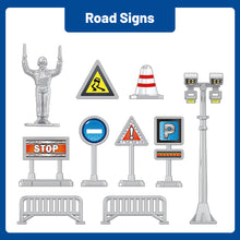 Load image into Gallery viewer, Interactive Aircraft Play Set for Kids with Big Battle Map Trucks aircraft tower and you get 2 airliners, 1 helicopter, aircraft trailer, aircraft lift, luggage truck, sports car, police car, ambulance and fire truck Military Toys for 3+