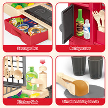 Load image into Gallery viewer, 48 PCS Kitchen Playset Toy for Kids Food and Cooking Game for Toddlers Kitchen Accessories Role Play Toy for Girls Boys 3+