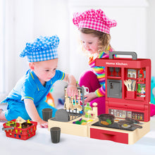 Load image into Gallery viewer, 48 PCS Kitchen Playset Toy for Kids Food and Cooking Game for Toddlers Kitchen Accessories Role Play Toy for Girls Boys 3+