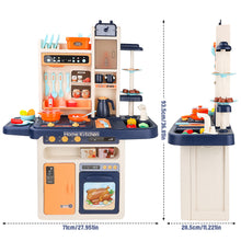 Load image into Gallery viewer, Kids Kitchen Role Play Pretend Playset Toy with Realistic Lights & Sounds Kitchen Set with Simulation of Spray Kitchen Accessories Gift