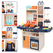 Load image into Gallery viewer, Kids Kitchen Role Play Pretend Playset Toy with Realistic Lights & Sounds Kitchen Set with Simulation of Spray Kitchen Accessories Gift