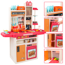 Load image into Gallery viewer, Kitchen Playset Toy with Realistic Lights & Sounds, Kids Play Kitchen Set with Simulation of Spray Features, Pretend Role Play Toys Gift