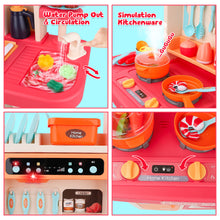 Load image into Gallery viewer, Kitchen Playset Toy with Realistic Lights & Sounds, Kids Play Kitchen Set with Simulation of Spray Features, Pretend Role Play Toys Gift