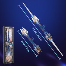 Load image into Gallery viewer, 120 cm Double-Headed LED Colorful Lightsaber Toy - Extendable Laser Sword for Kids and Adults