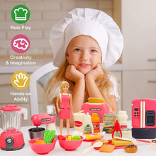 Load image into Gallery viewer, Kitchen Play Set Pretend Play Role Playset Food Cutting Accessories Toys Kitchenware Educational Toys Birthday for Kids