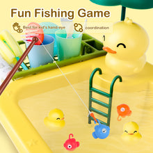 Load image into Gallery viewer, Yellow Kitchen Pretend Play Dishwasher Toy Sets Real Running Water Kids with Kitchen Accessories for Children Gift