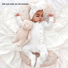 Load image into Gallery viewer, New Born Romper with Headband Baby Clothing Long Sleeve Crew Neck Frills Zipped  Jumpsuit and Headband Fall Clothes