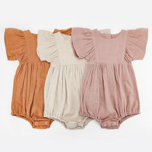 Load image into Gallery viewer, Baby Girl Rompers Linen Cotton Ruffles Bebe One-Piece Newborn Baby Clothes Infant Baby Outfit Baby Girl Clothes Newborn Toddler Spring Summer Fashion