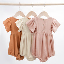 Load image into Gallery viewer, Baby Girl Rompers Linen Cotton Ruffles Bebe One-Piece Newborn Baby Clothes Infant Baby Outfit Baby Girl Clothes Newborn Toddler Spring Summer Fashion