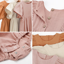 Load image into Gallery viewer, Baby Girl Rompers Linen Cotton Ruffles Bebe One-Piece Newborn Baby Clothes Infant Baby Outfit Baby Girl Clothes Newborn Toddler Spring Summer Fashion