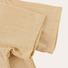 Load image into Gallery viewer, Toddler Baby Boy Grils Clothes Set 6 12 18 24 Months Cotton Linen Solid Color Short Sleeve Button Down T-Shirt Tops and Shorts 2 Piece Summer Outfit Set