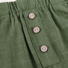 Load image into Gallery viewer, Toddler Baby Boy Grils Clothes Set 6 12 18 24 Months Cotton Linen Solid Color Short Sleeve Button Down T-Shirt Tops and Shorts 2 Piece Summer Outfit Set