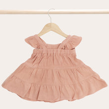 Load image into Gallery viewer, Baby Girls Linen Vintage Dress Ruffle Retro Flower Girl Dresses Little Girl Cotton Linen Cute Suspender Sundress with Smocking Casual Dress Sleeveless for Spring Summer 0-4 Years Toddler Girl Fly Sleeve Linen Cotton Solid Wide Camisole Dress
