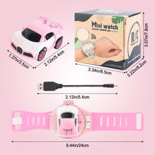 Load image into Gallery viewer, Remote Control Cars PINK Watch Toy Watch Controlled Car for Kids Ages 3 Plus
