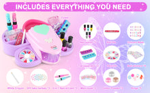Load image into Gallery viewer, Kids Makeup Nail Polish Nail Studio Peel Off Nail Polish Set Perfect Gift for Girls 5 6 7 8 9 10 Years