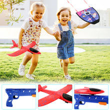 Load image into Gallery viewer, Foam Gliders Plane For Kids Airplane Launcher Toys 2 Foam Gliding Plane 1 Beach Kite Catapult Gun Toy for Outdoor Game Kite Launcher