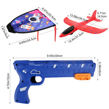 Load image into Gallery viewer, Foam Gliders Plane For Kids Airplane Launcher Toys 2 Foam Gliding Plane 1 Beach Kite Catapult Gun Toy for Outdoor Game Kite Launcher