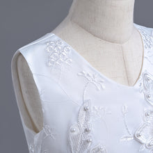 Load image into Gallery viewer, Children Evening Dresses Discoball Girls Princess Dress Double Tulle Bow Lace Sleeveless Embroidery Flower Girl Dress, Birthday Party Wedding Bridesmaid First Communion Girls' Dresses for 120cm-170cm Kids