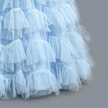 Load image into Gallery viewer, New Pageant Princess Dress Stylish Tulle Layered  Embroidery Bow Dresses Girl Party Prom Gown Lace Wedding Bridesmaid Graduation Evening Dance Prom Ball Gowns