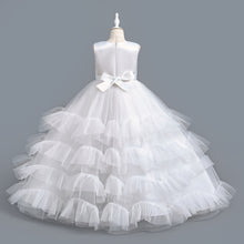 Load image into Gallery viewer, New Pageant Princess Dress Stylish Tulle Layered  Embroidery Bow Dresses Girl Party Prom Gown Lace Wedding Bridesmaid Graduation Evening Dance Prom Ball Gowns