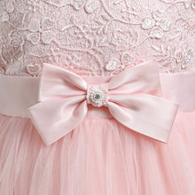 Load image into Gallery viewer, New Pageant Princess Dress Stylish Tulle Layered  Embroidery Bow Dresses Girl Party Prom Gown Lace Wedding Bridesmaid Graduation Evening Dance Prom Ball Gowns