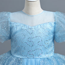 Load image into Gallery viewer, Princess Costumes for Girls Elegant Puff Dress Long Dresses Stylish Princess Dresses Sequined Skirts Costumes party dress, Bubble Sleeve Dress Tulle Tutu with Accessories Birthday Party Outfit Rapunzel Princess Dress Long Skirt, Kids Fancy Dress for Party