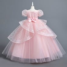 Load image into Gallery viewer, Princess Costumes for Girls Elegant Puff Dress Long Dresses Stylish Princess Dresses Sequined Skirts Costumes party dress, Bubble Sleeve Dress Tulle Tutu with Accessories Birthday Party Outfit Rapunzel Princess Dress Long Skirt, Kids Fancy Dress for Party