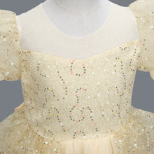 Load image into Gallery viewer, Princess Costumes for Girls Elegant Puff Dress Long Dresses Stylish Princess Dresses Sequined Skirts Costumes party dress, Bubble Sleeve Dress Tulle Tutu with Accessories Birthday Party Outfit Rapunzel Princess Dress Long Skirt, Kids Fancy Dress for Party