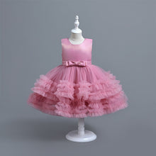 Load image into Gallery viewer, Baby Girl Dress Tulle Sleeveless Bow Party Princess Dress Multi Layered Lace Dress Toddler Girl Birthday Party Costume Children Princess Cute Elegant Round Neck Dress Fashion Designs Wedding Tutu Gown